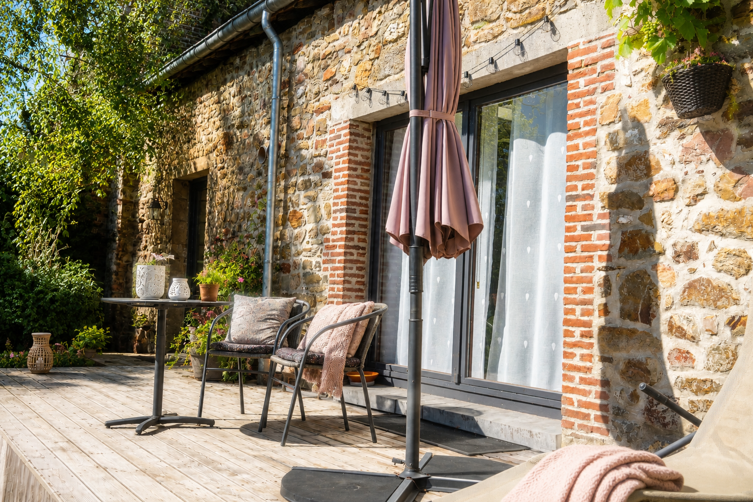 Le jardin verdoyant et paisible